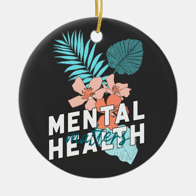 Psychische Gesundheit Keramik Ornament (Vorne)