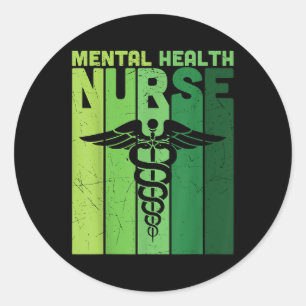 Psychische Gesundheit Krankenpflege Depression Psy Runder Aufkleber