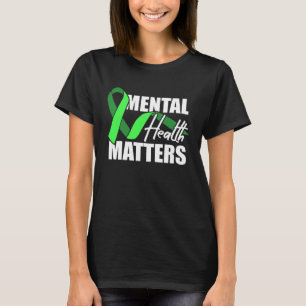 Psychische Gesundheit Materie Grüner Bonbon Bewuss T-Shirt