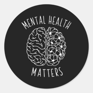 Psychische Gesundheit Matter Human Brain Graphic M Runder Aufkleber