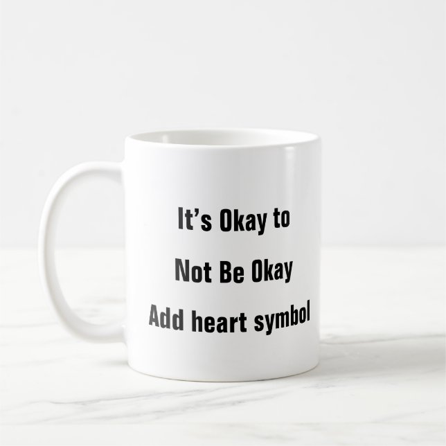 Psychische Gesundheit Nicht in Ordnung Erinnerung  Kaffeetasse (Links)