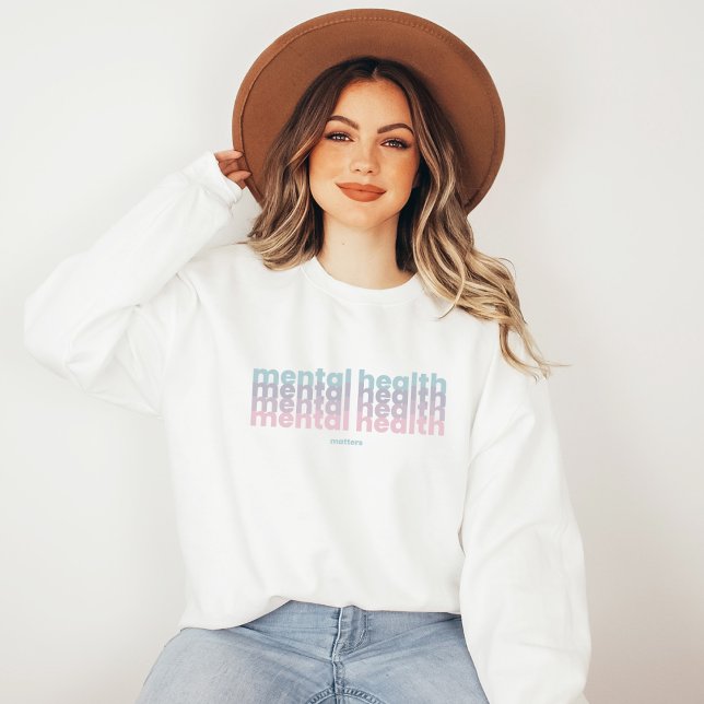 Psychische Gesundheit | Poppins Französisch Grau Sweatshirt (Mental Health Matters Sweatshirt | Poppins French Gray | Aesthetic Sweater)
