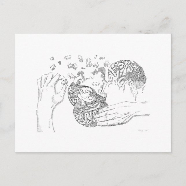 Psychische Gesundheit Postkarte (Vorderseite)