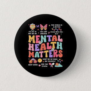 Psychische Gesundheit Problem Autismus Aufklärung Button