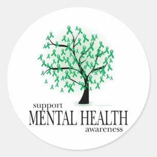 Psychische Gesundheit Runder Aufkleber