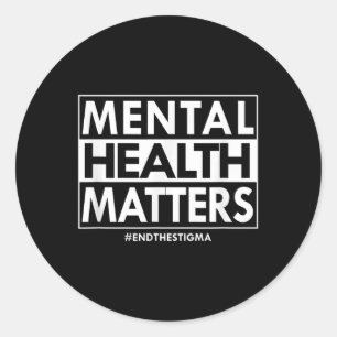Psychische Gesundheit S beendet das Stigma-Bewusst Runder Aufkleber