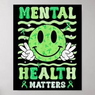 Psychische Gesundheit S Bewusstsein Lächeln Gesich Poster