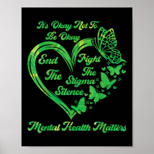 Psychische Gesundheit S Bewusstsein Schmetterling  Poster