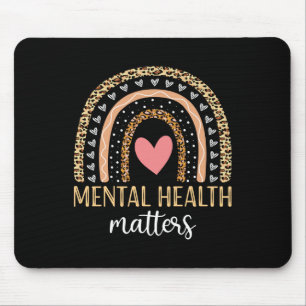 Psychische Gesundheit S Bewusstsein Shirt Regenbog Mousepad