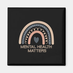 Psychische Gesundheit S Boho Rainbow Awareness Magnet