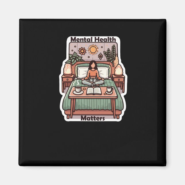 Psychische Gesundheit S - Positive Affirmation Dai Magnet (Vorne)
