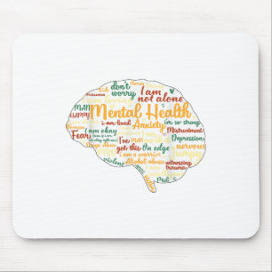 Psychische Gesundheit S Word Cloud Mental Health A Mousepad