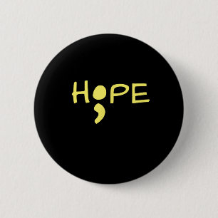 Psychische Gesundheit Selbstmordbewusstsein Gelbe Button