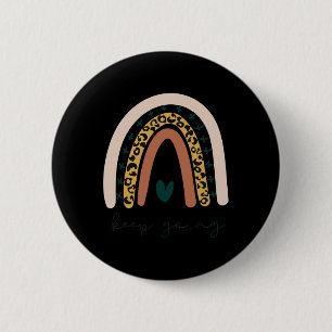 Psychische Gesundheit Semikolon Weitermachen Boho Button