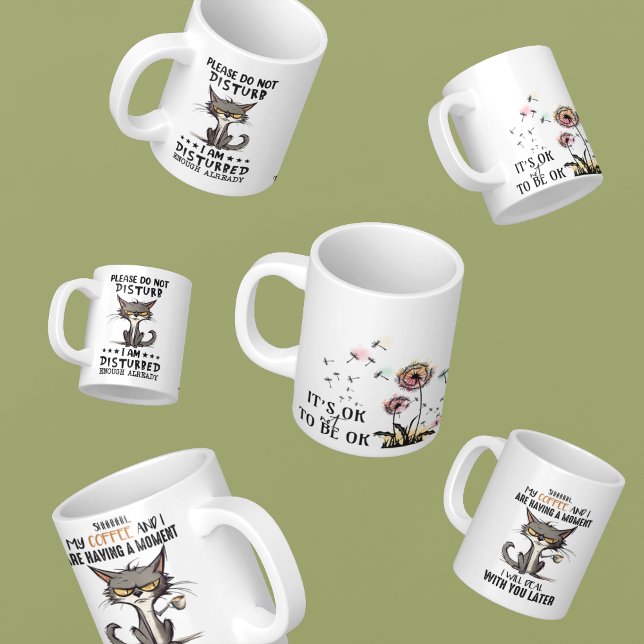 Psychische Gesundheit simuliert durch Cat Jokes Kaffeetasse (Von Creator hochgeladen)