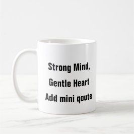 Psychische Gesundheit Starkes Bewusstsein für sanf Kaffeetasse