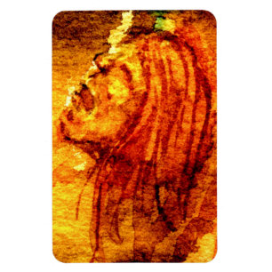 Psychische Gesundheit Traurigkeit Aquarellmalerei Magnet