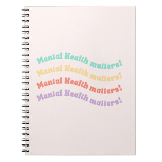 Psychische Gesundheit | Wavy Retro Peach Candy Notizblock