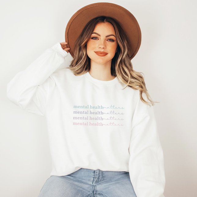 Psychische Gesundheit | Zitat IV Französisch Grau Sweatshirt (Mental Health Matters Sweatshirt | Quote IV French Grey | Aesthetic Sweater)