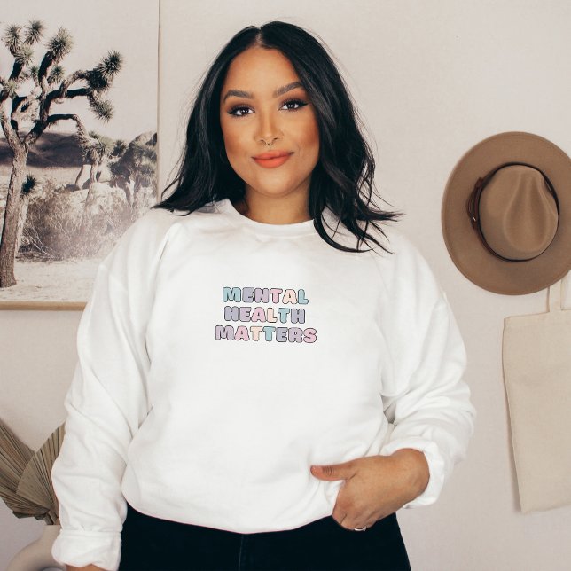 Psychische Gesundheit | Zitat Koni Französisch Gra Sweatshirt (Mental Health Matters Sweatshirt | Quote Koni French Grey | Aesthetic Sweater)