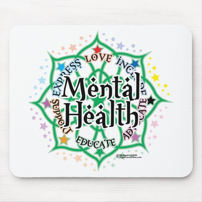 Psychische Gesundheiten Lotus Mousepad (Vorne)