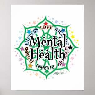 Psychische Gesundheiten Lotus Poster