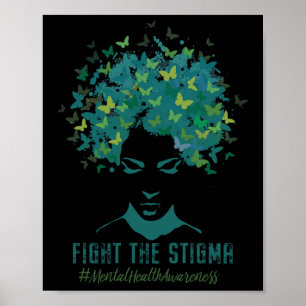 Psychische Gesundheitsbewusstsein Monat kämpfen St Poster