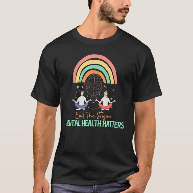 Psychische Gesundheitsfragen beenden die Stigma Ra T-Shirt (Vorderseite)