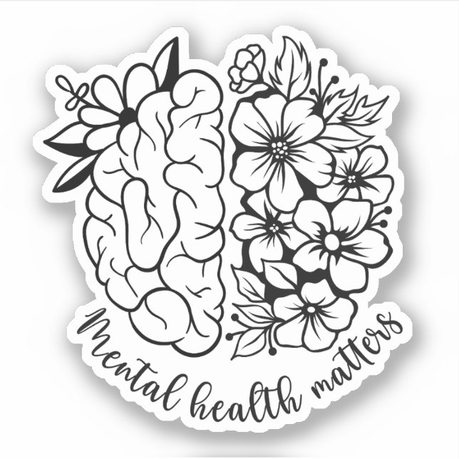 Psychische Gesundheitsfragen, Bewusstsein für psyc Aufkleber (Vorderseite)