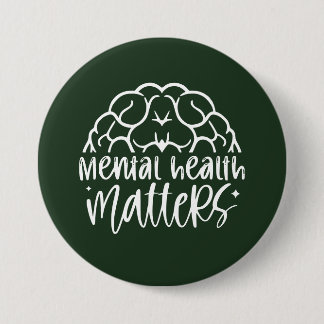Psychische Gesundheitsfragen Grafisches Bewusstsei Button
