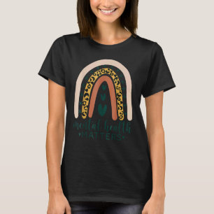 Psychische Gesundheitsfragen Leopard Print Boho Ra T-Shirt