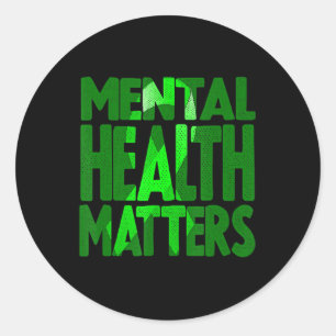 Psychische Gesundheitsfragen Mai ist Mental Health Runder Aufkleber