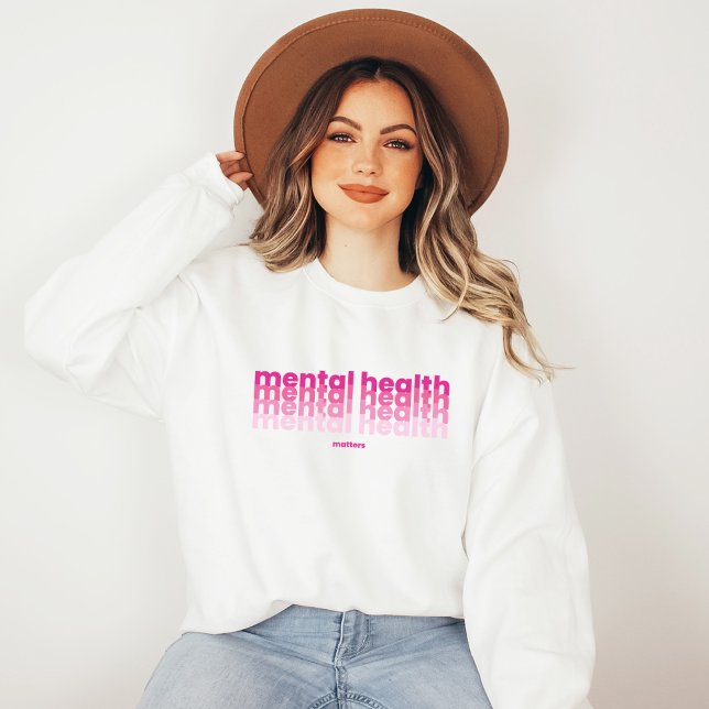 Psychische Gesundheitsfragen Poppins Barbiecore Ro Sweatshirt (Mental Health Matters Sweatshirt | Poppins Barbiecore Pink | Aesthetic Sweater)