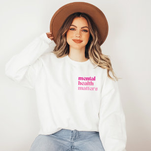 Psychische Gesundheitsfragen Retro Zitat Barbecore Sweatshirt