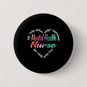 Psychische Gesundheitsfürsorge Herz Word Cloud Wat Button