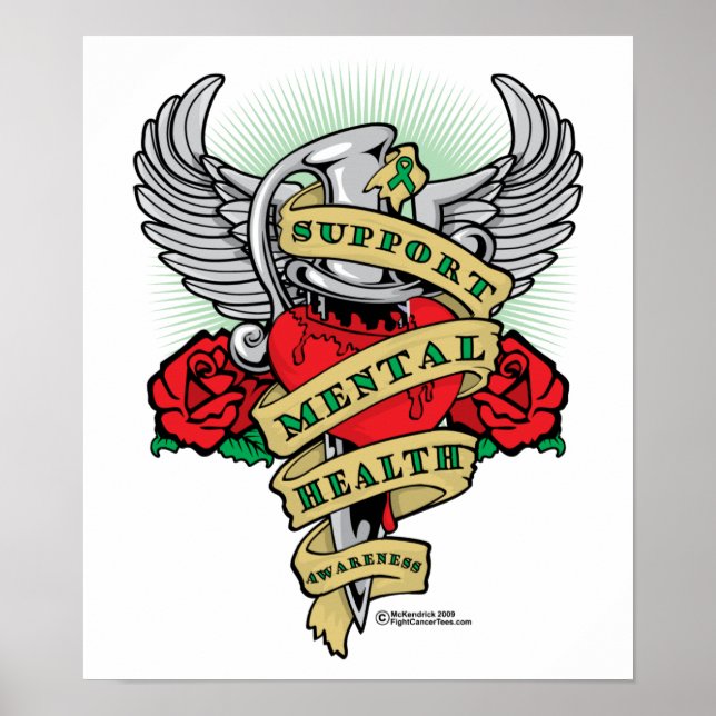 Psychische Gesundheitsgefährdung Poster (Vorne)