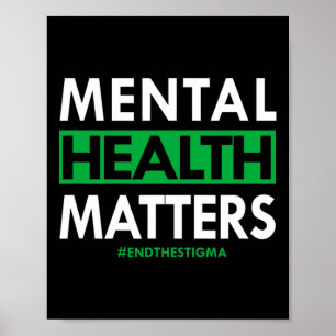 Psychische Gesundheitsprobleme beenden das Stigma- Poster