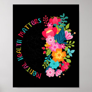 Psychische Gesundheitsprobleme Blume verbreiten ps Poster