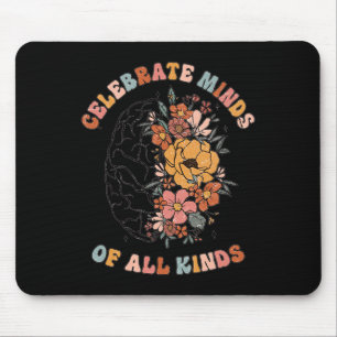 Psychische Gesundheitsprobleme Blumengehirne Grafi Mousepad