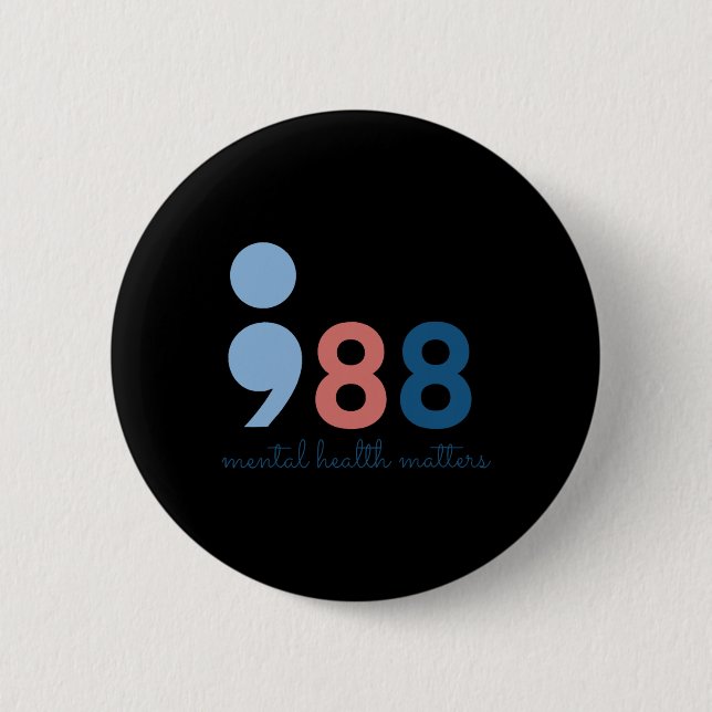 Psychische Gesundheitsprobleme Button (Vorderseite)