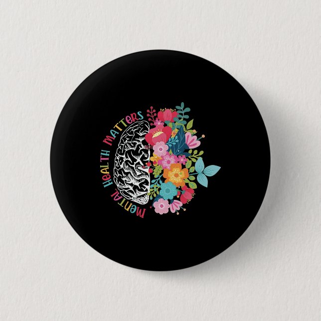 Psychische Gesundheitsprobleme Inspiration Button (Vorderseite)