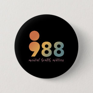 Psychische Gesundheitstherapie 988 Semicolon Couns Button