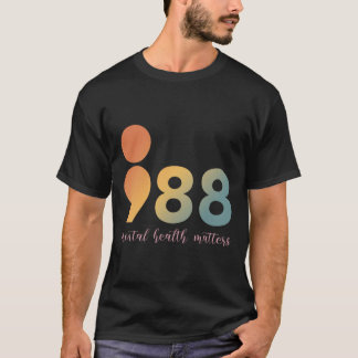 Psychische Gesundheitstherapie 988 Semicolon Couns T-Shirt