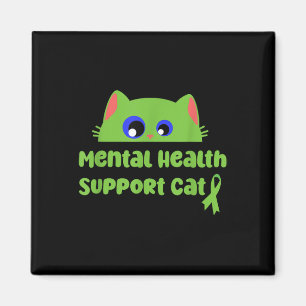 Psychische Gesundheitsunterstützung Katzenkatze _ Magnet
