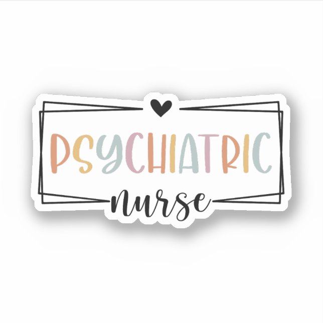 Psychische Krankenschwester, Geschenk für psychiat Aufkleber (Vorderseite)