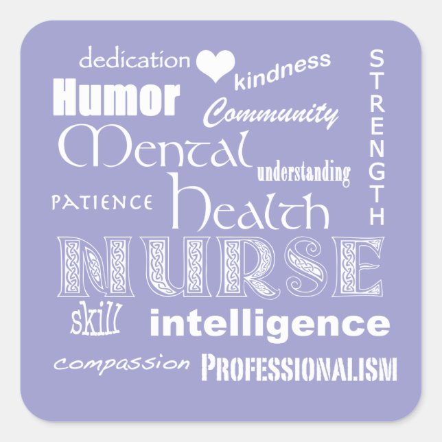 Psychische Krankenversicherung Pride Attributes-Li Quadratischer Aufkleber (Vorderseite)