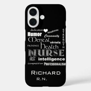 Psychische Krankenversicherungen / Kohleschwarz iPhone 16 Hülle