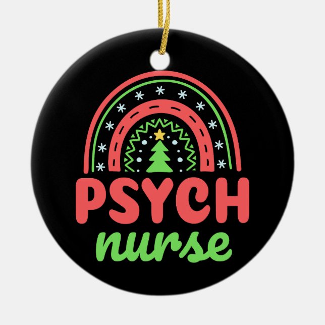 Psychische Krankenversorgung Psychiatrische Pflege Keramik Ornament (Vorne)