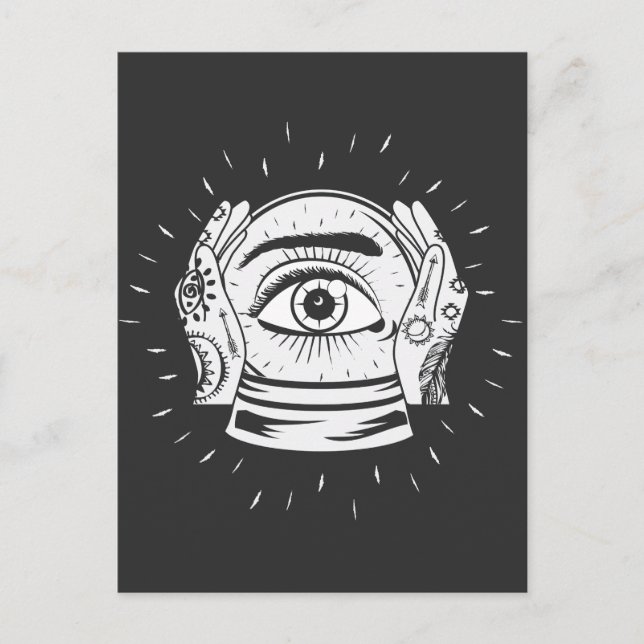 Psychische Kristall-Ball-Fortune-Tellers Postkarte (Vorderseite)