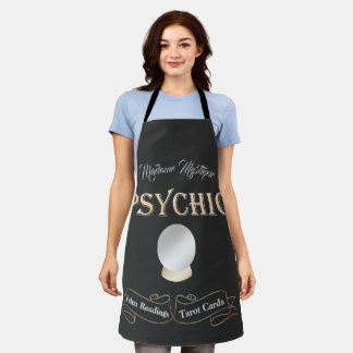 Psychische Kristallkugel Gold und Schwarz Schürze